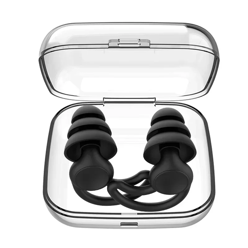 New 3 Layer Sleep Noise Reduction Earplugs Ear Hearing Protection Silicone Anti-noise Earplugs Travel Sleep Earplugs