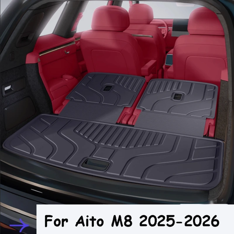 

For AITO M8 2025-2026 Car Thickened TPE Material Trunk Cushion Five/six Seat Protective Pad Interior Accessories