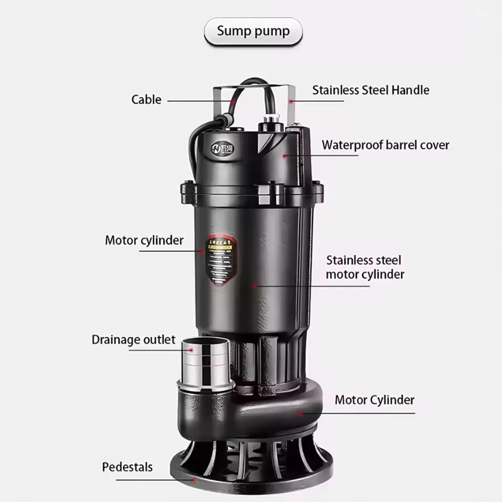 Grinder Rioleringpomp 220V Uitwerpselen Pompen Modder Rioleringpomp Kleine Huishoudelijke Dompelpomp Septic Tank Pomp Pompmachine