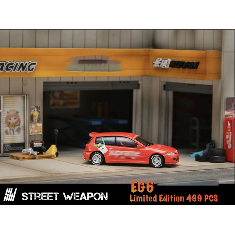 SW In Stock 1:64 EG6 TYPE R No Good Racing Diecast Diorama Car Model Toys Street Weapon