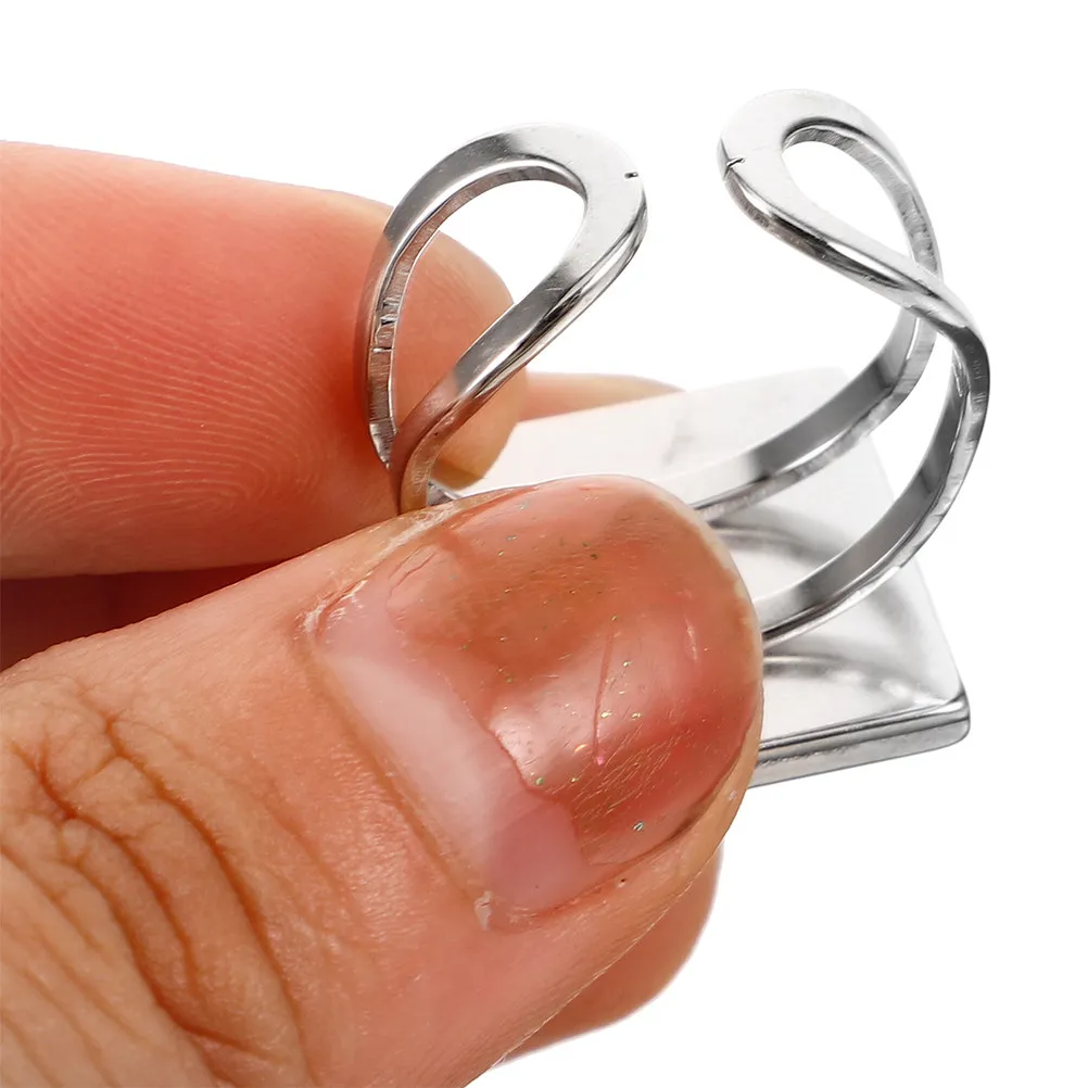 

4Pcs Stainless Steel Ring Blanks Square Bezel DIY Jewelry Base Flat Adjustable Finger Ring Accessories Stainless Steel Bezel