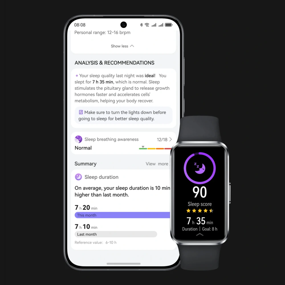 HUAWEI Band 10 ساعة ذكية من إصدار عالمي ، متوافقة مع IOS وأندرويد ، تتبع النوم ، مراقبة الصحة ، عمر بطارية 14 يومًا ،