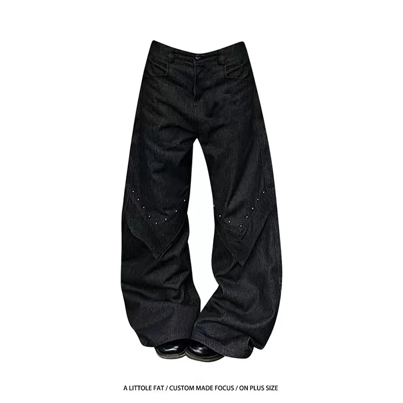 

YIBASHU женские черные готические осенние джинсы брюки Y2K Oversize High Street 90-х годов Harajuku эстетические винтажные брюки одежда