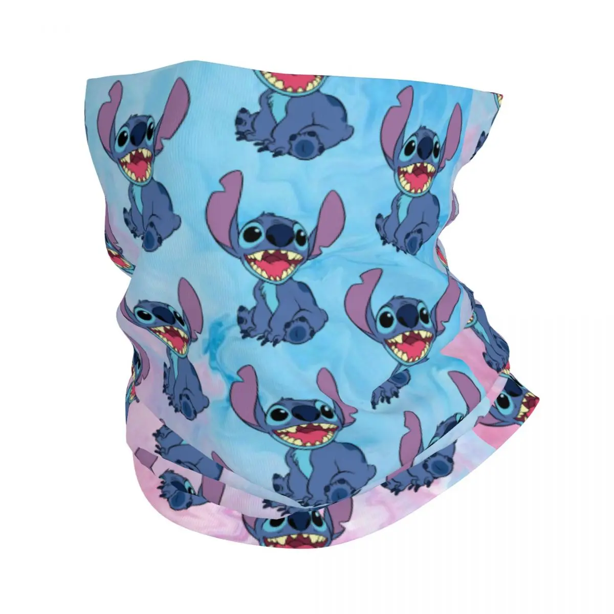 Custom Cute Stitch Disney Bandana Winter Neck Warmer Women Windproof Wrap Face Scarf for Ski Kawaii Gaiter Headband