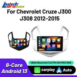 2Din Android Carplay Android Auto Wireless  For Chevrolet Cruze J300 2012-2015 Multimedia Automotive Car Radio Android 13 Auto