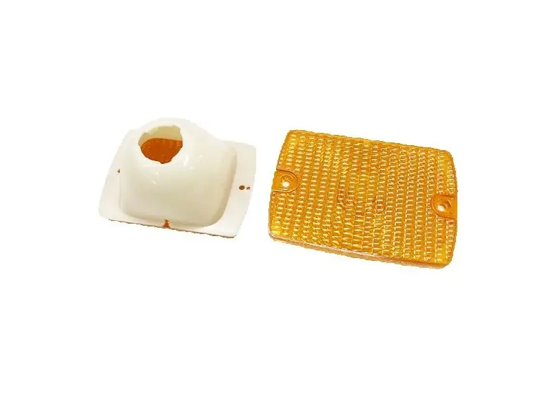 

2 x Front Parking Light Housing Amber Lens for Jeep Wrangler YJ 87-95
