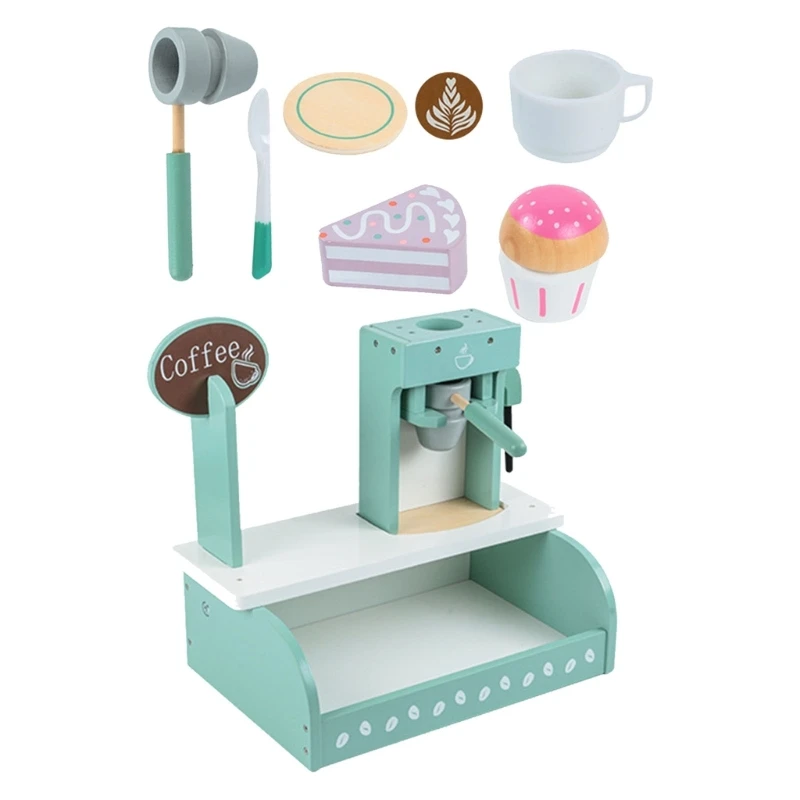 

Girl Pretend Play Kitchen Toy Coffee Shop Playset Toddler Learning Activity Toy