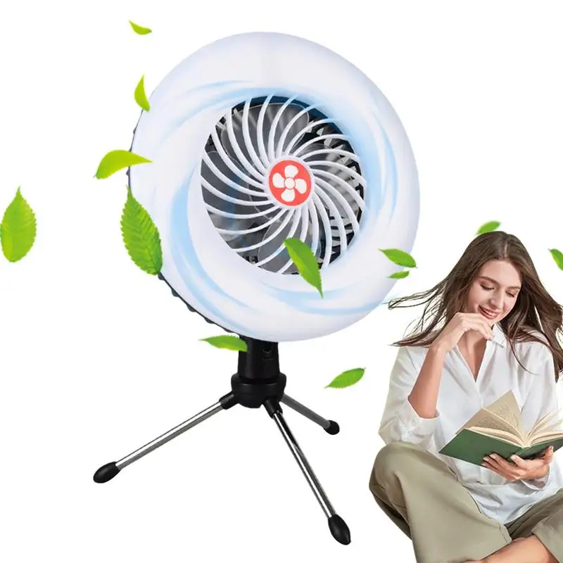 Camping Fan With LED Lantern LED Lighting USB Table Fan With Lamp Mini Ceiling Fan Lantern With Charging Function For Fishing