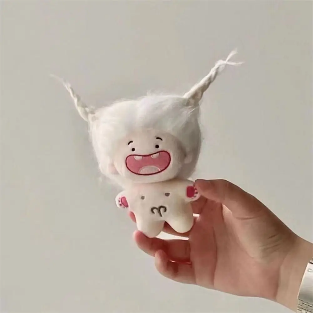 Muñeco de peluche de juguete, muñeca con dientes faltantes, llavero sin dientes, muñeco de peluche de algodón sin dientes, 12 constelaciones, peinado Diy para bebé