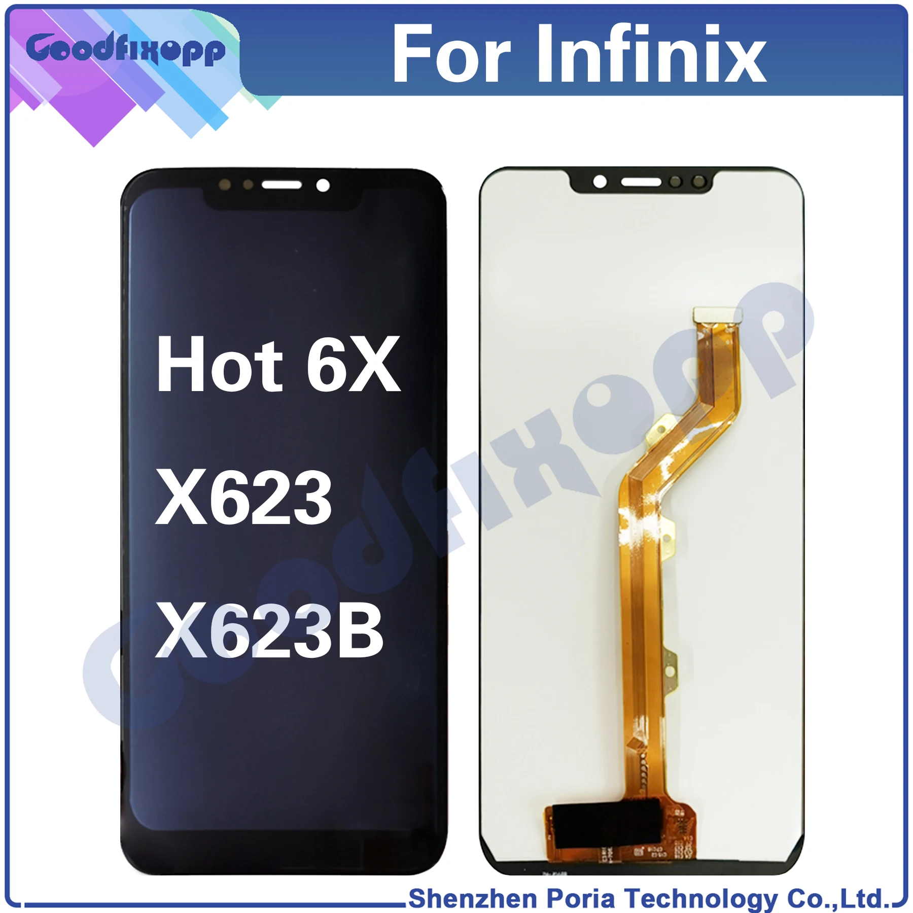 

Для Infinix Hot 6X X623 X623B ЖК-дисплей, дигитайзер сенсорного экрана в сборе для Hot6x, запасные части, замена