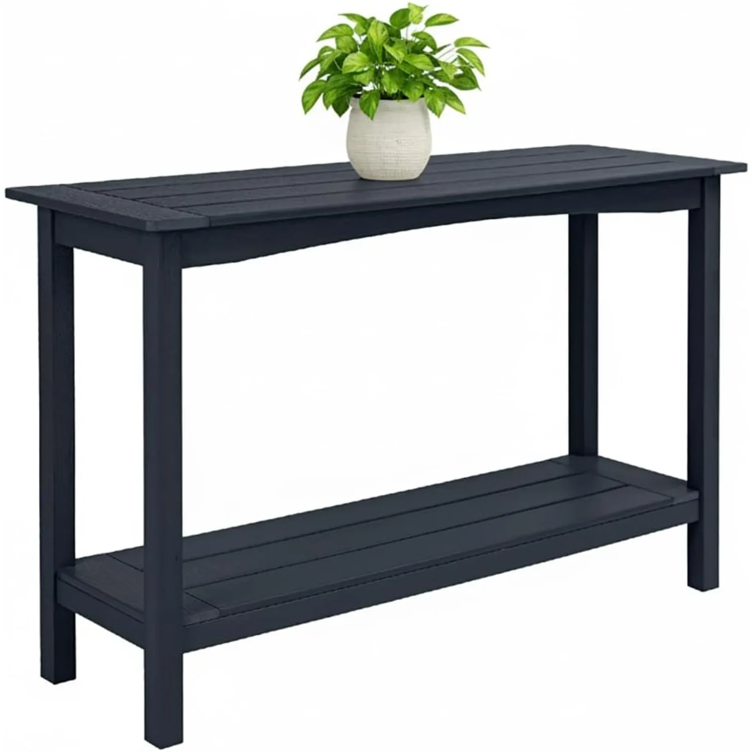 48'' 2-Shelf Side Table Indoor/Outdoor Use, Multifunctional Buffet Table Bar Storage Organizer for Entryway, Customized