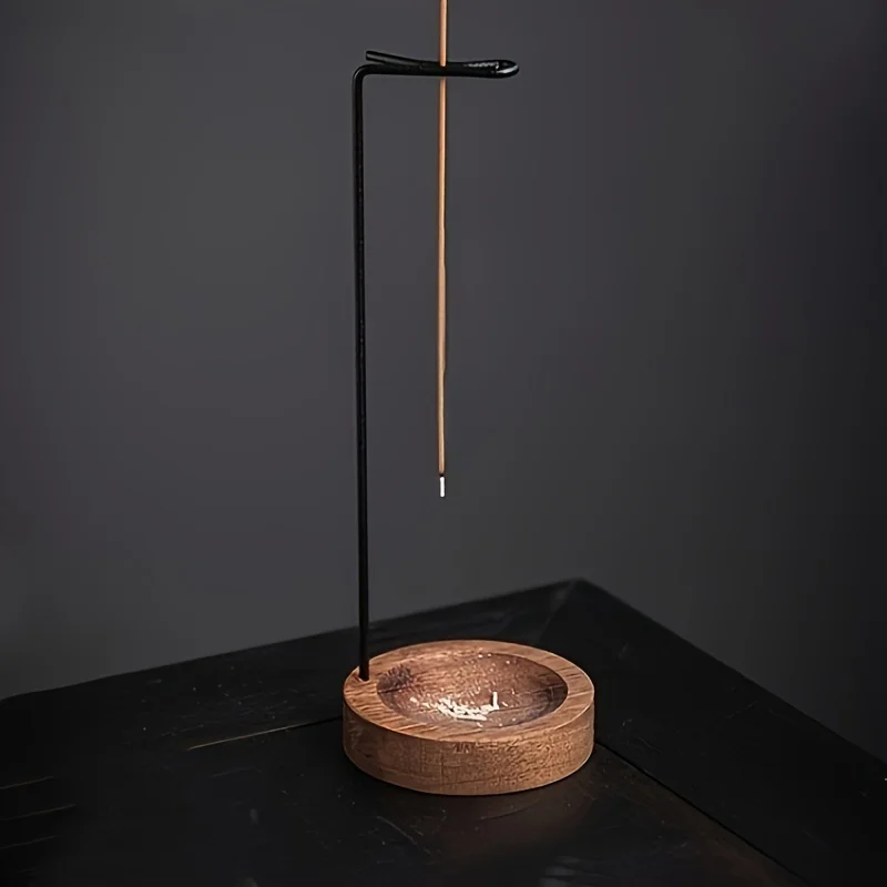

Tranquil Wooden Incense Burner Set with Ash Collector - Perfect for Meditation & Home Decor, Adds a Serene Ambiance