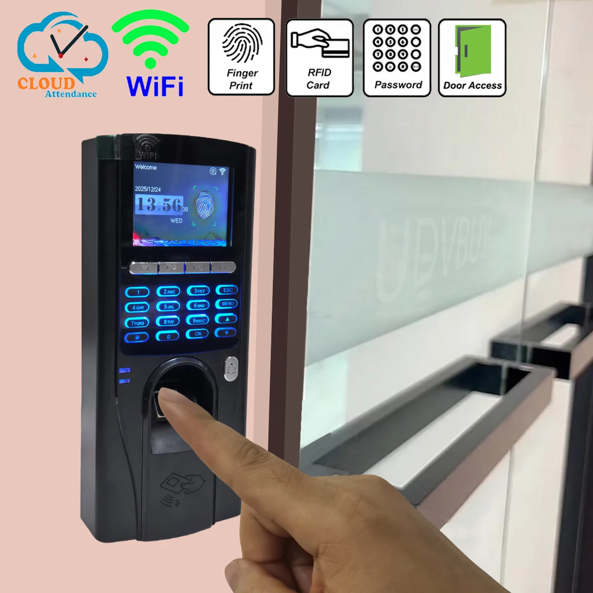 

Cloud WiFi TCP/IP Biometric Fingerprint Door Lock Access Control System Finger Time and Attendance