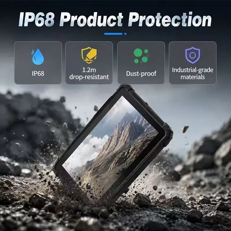 CENAVA 10 Inch PC Android 13 IPS 1920*1200 Touch Screen 10000mAh Battery 10H Long Standby RS232 Port Industrial Rugged Tablet