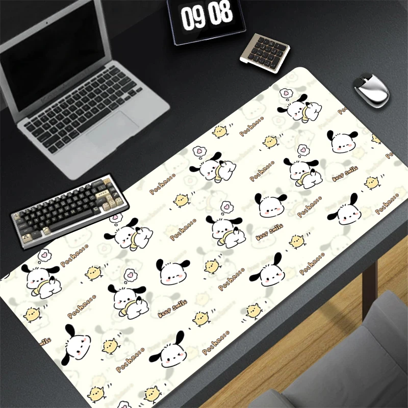 Kawaii Cartoon Dogs Mouse Pad XXL PC Anime Gamer Cabinet Keyboard Rug Laptop Pochacco Gaming Extended Desk Mat Mousepad Carpet