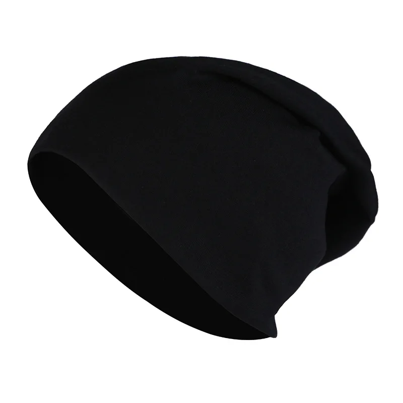 COKK – bonnet fin pour homme et femme, bonnet tricoté, noir, doux, style Hip Hop, été et automne