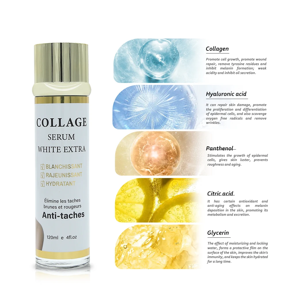 Gluta-Sérum pour le visage Master Collage, frais, facile à absorber, éclaircissant, hydratant, anti-taches, améliore les déformations et titut de la peau