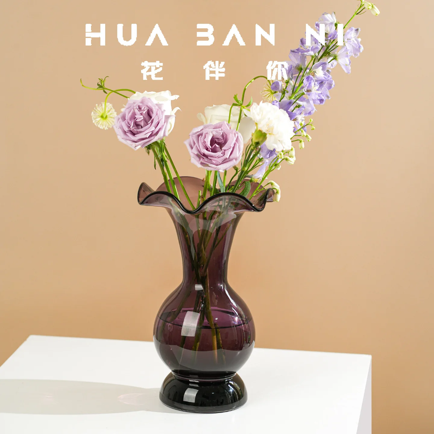 Vase Ancient Style Senior Sense Water Raise Flowers Living Room Arrangement Home TV Cabinet Glass VASE High Appearance Level