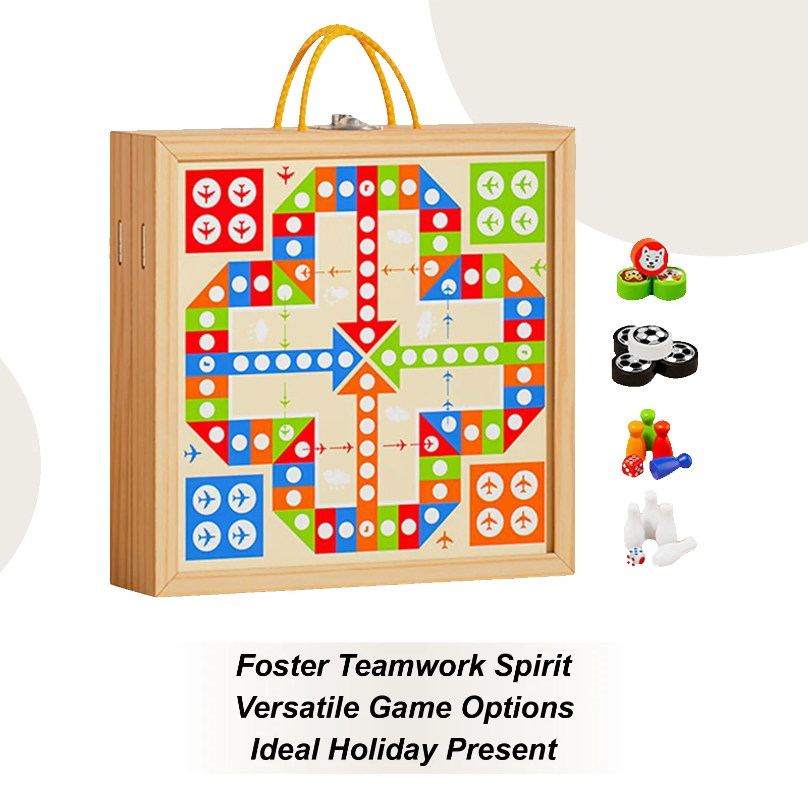 

Kids Board Games Desktop Battle Toys 7-in-1 Wooden Educational Tabletop Game For Teachers Caregivers Kindergarten Classroom