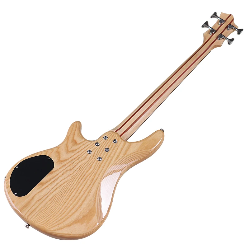 4 String Electric Bass Guitar Tree Burl Top Solid Ashwood Body  43 Inch Bass Guitar High Grade With 5-pieces of Combine Neck