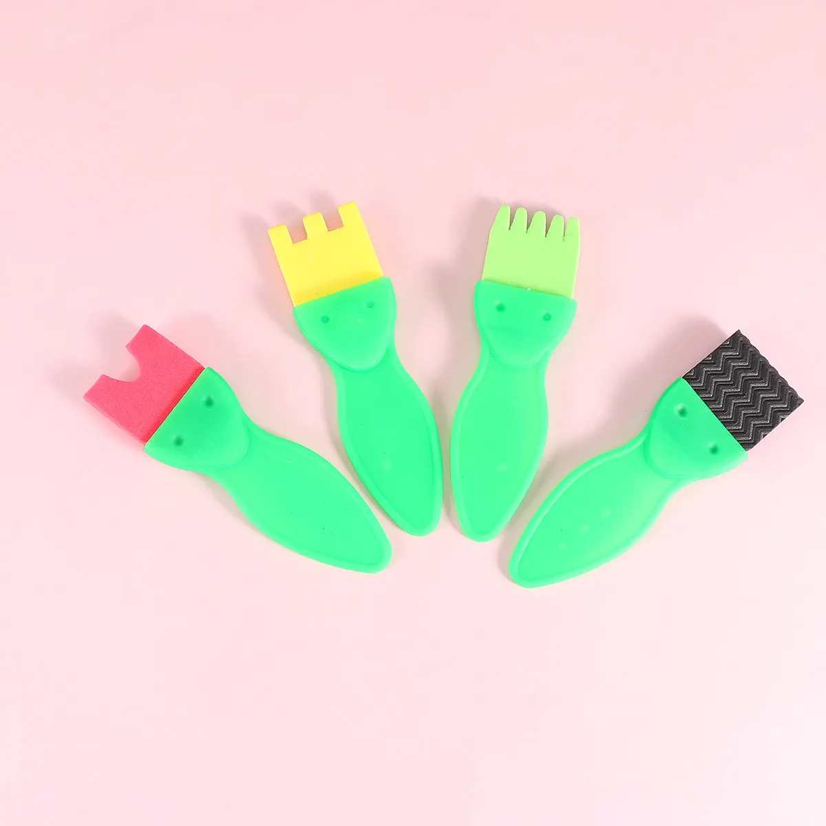 25Pcs Graffiti Sponge Brushes Painting Sponge Brush Set Colorful Painting Brush Early Educational DIY Art Painted