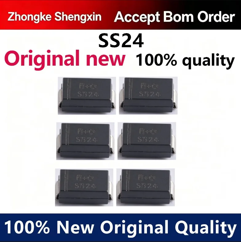 （5pcs-10pcs）SS24 2A40V Schottky diode patch SR240 SMA/DO-214AC brand new
