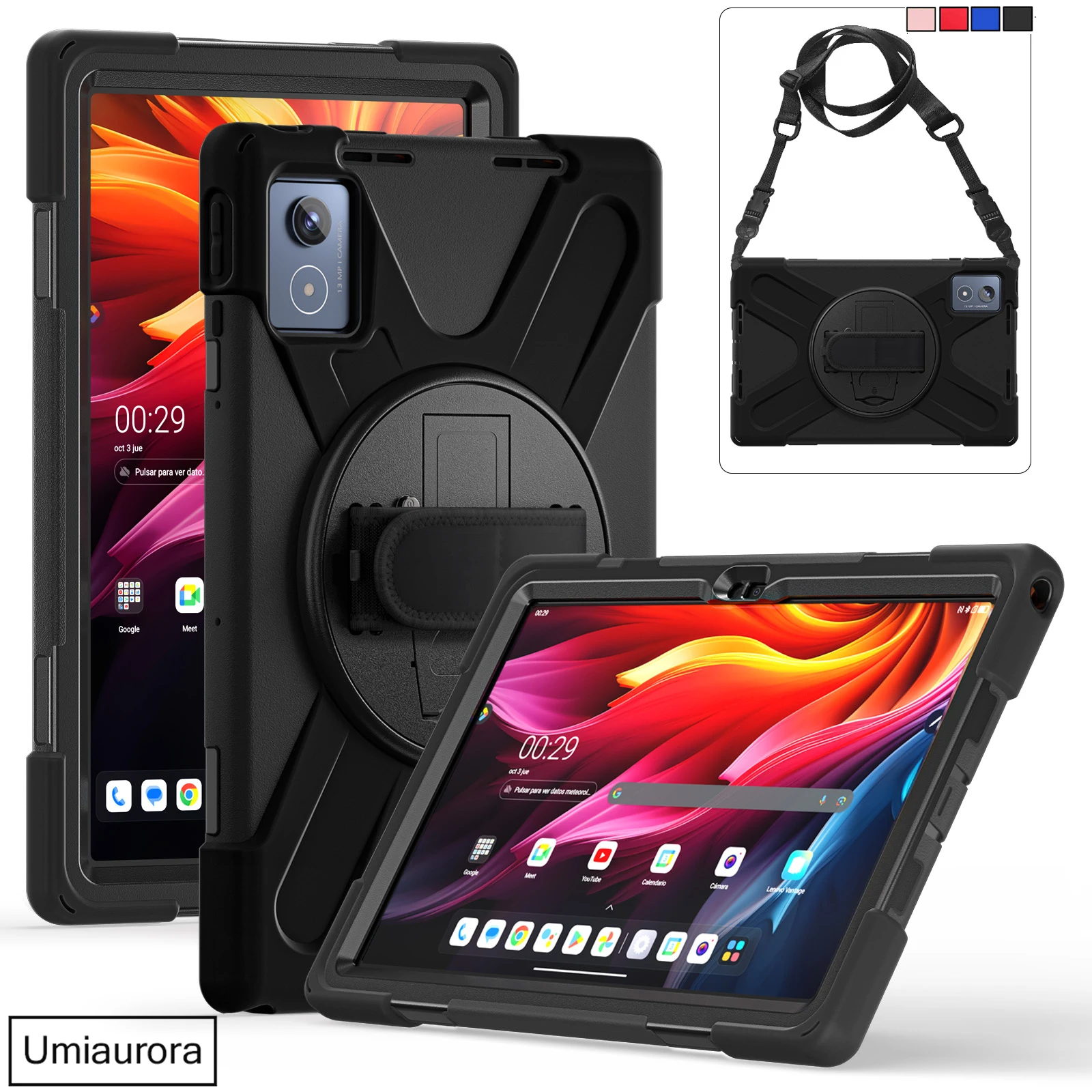 

For Lenovo Tab K11 Plus 11.5 inch TB3352FU TB352XU Heavy Duty Rugged Tablet Case Stand Hand Shoulder Strap Shockproof Funda Capa