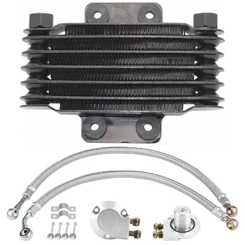 Motorcycle Engine Oil Cooling Radiator Set Motorcycle Oil Cooler Kit Fit for EN GN GS GZ/ST PAPIO/Benelli Engine 100CC-250CC