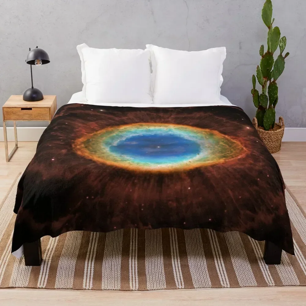 

Ring Nebula (no text only pic) Throw Blanket Flannel Fabric Beautifuls Kid'S Single Blankets