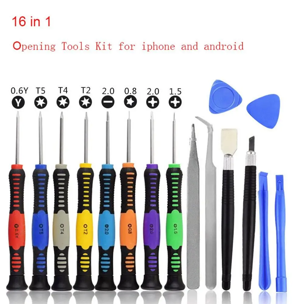 

16-in-1 Mobile Phone Repair Tools Hand Tool Kit Opening Pry Bar Screen Crowbar Opening Screwdriver Disassemble Tool
