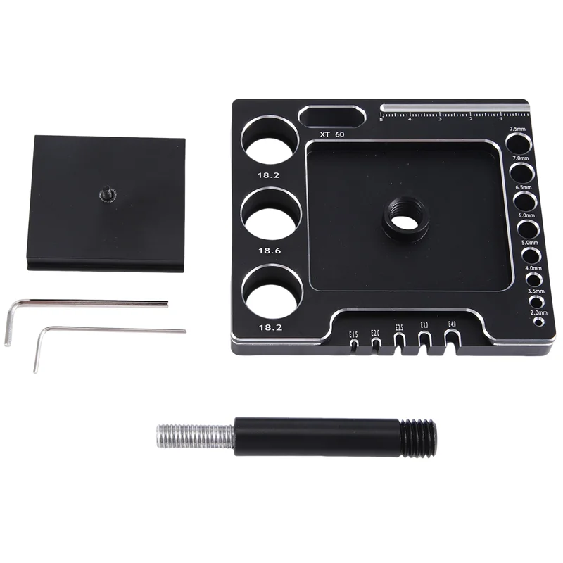 المعادن RC سيارة العمل حامل إصلاح محطة العمل منصة التجميع 360 درجة دوران ل TRX4M FMS SCX24 1/18 RC قطع غيار السيارات الأسود-TCE