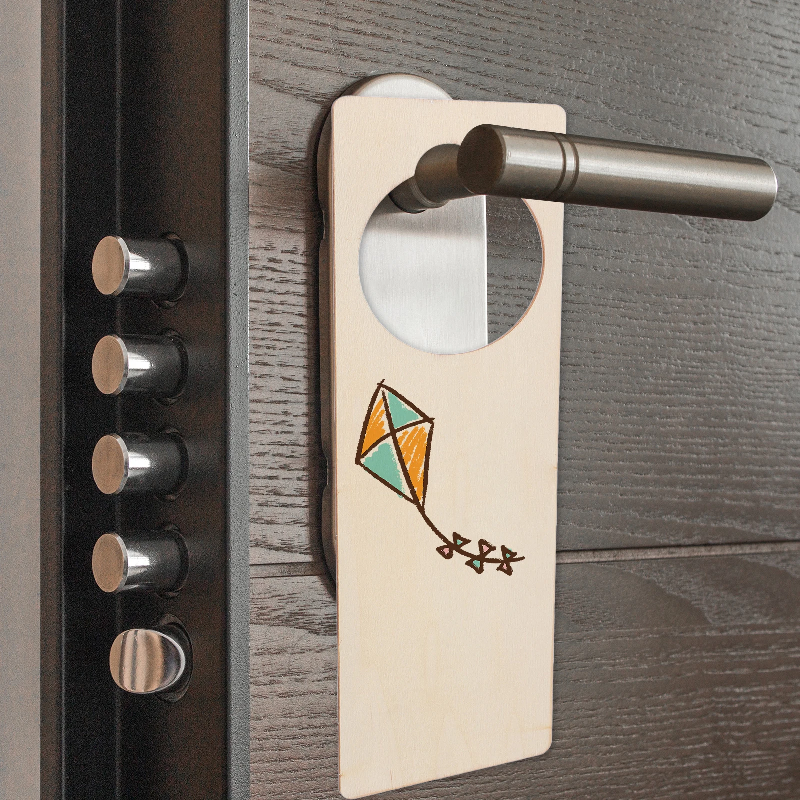 

5Pcs Wooden Door Hangers Sublimation Blanks for Hotels Offices DIY Craft Projects Durable Aesthetic Enhancement