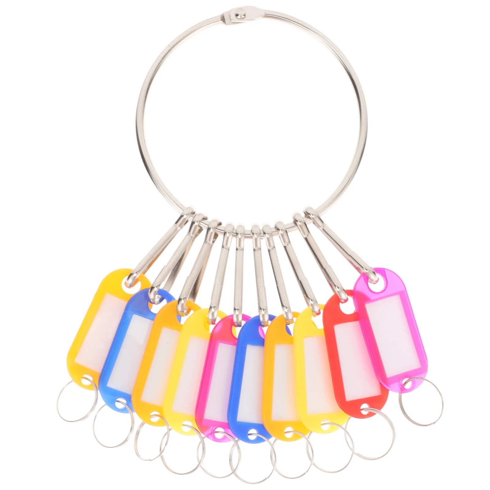 

Stainless Steel Key Disk Rings Luggage Tags Removable Bag Labels Compact Lightweight Design Numbered Key Management ganize Home
