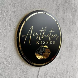 Acrylic Custom Logo Decoration Office Door Sign, Mirror Logo Sign