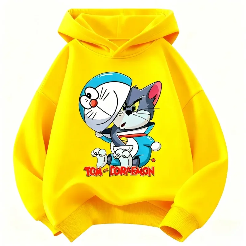 

Детская теплая толстовка в сочетании с классическим персонажем мультфильма, модная спортивная одежда с длинными рукавами разных цветов и стилей.