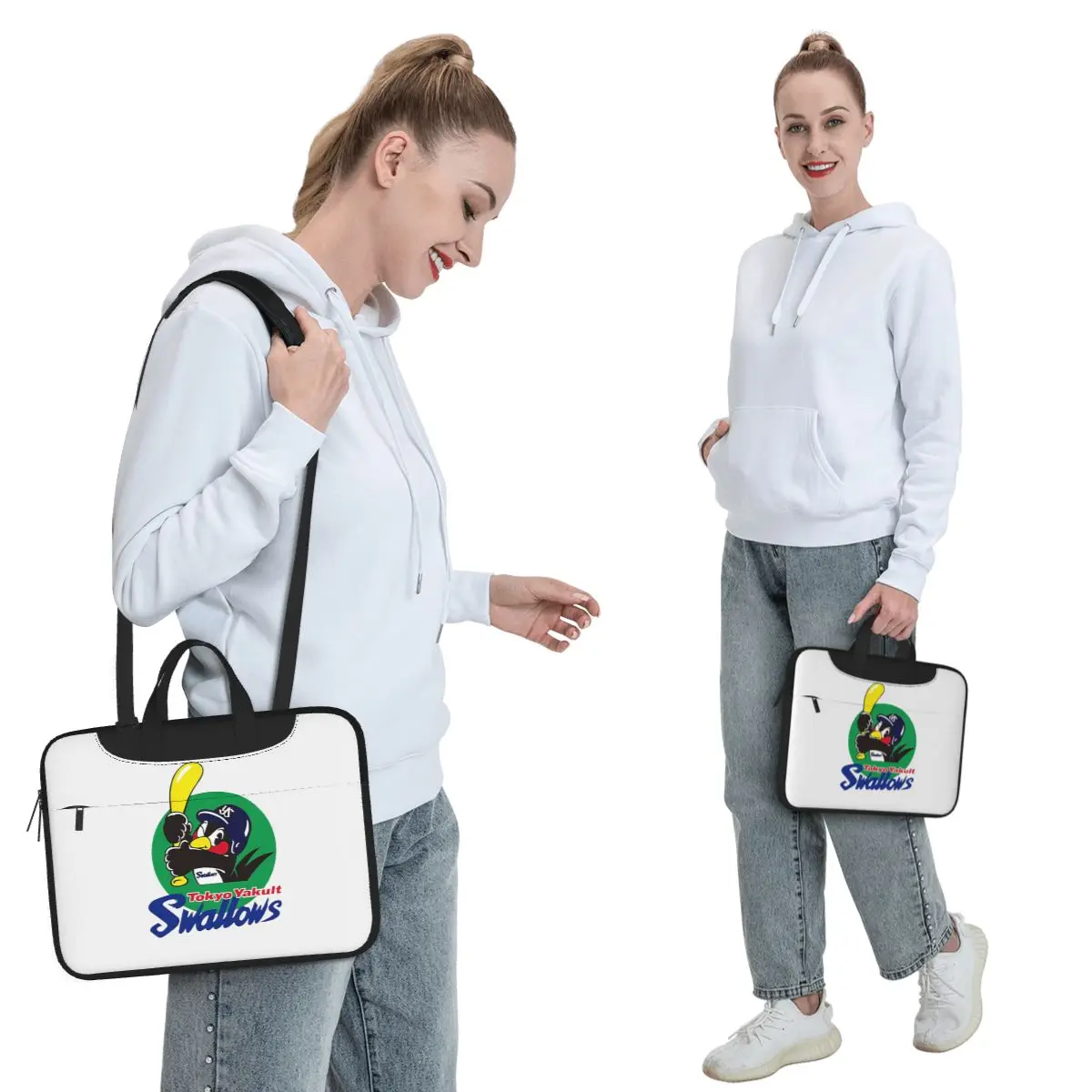Tokyo Yakult Swallows Crossbody Laptop Bag Case Computer Bag 13 14 15.6 Inch Notebook Pouch for Macbook Pro Lenovo
