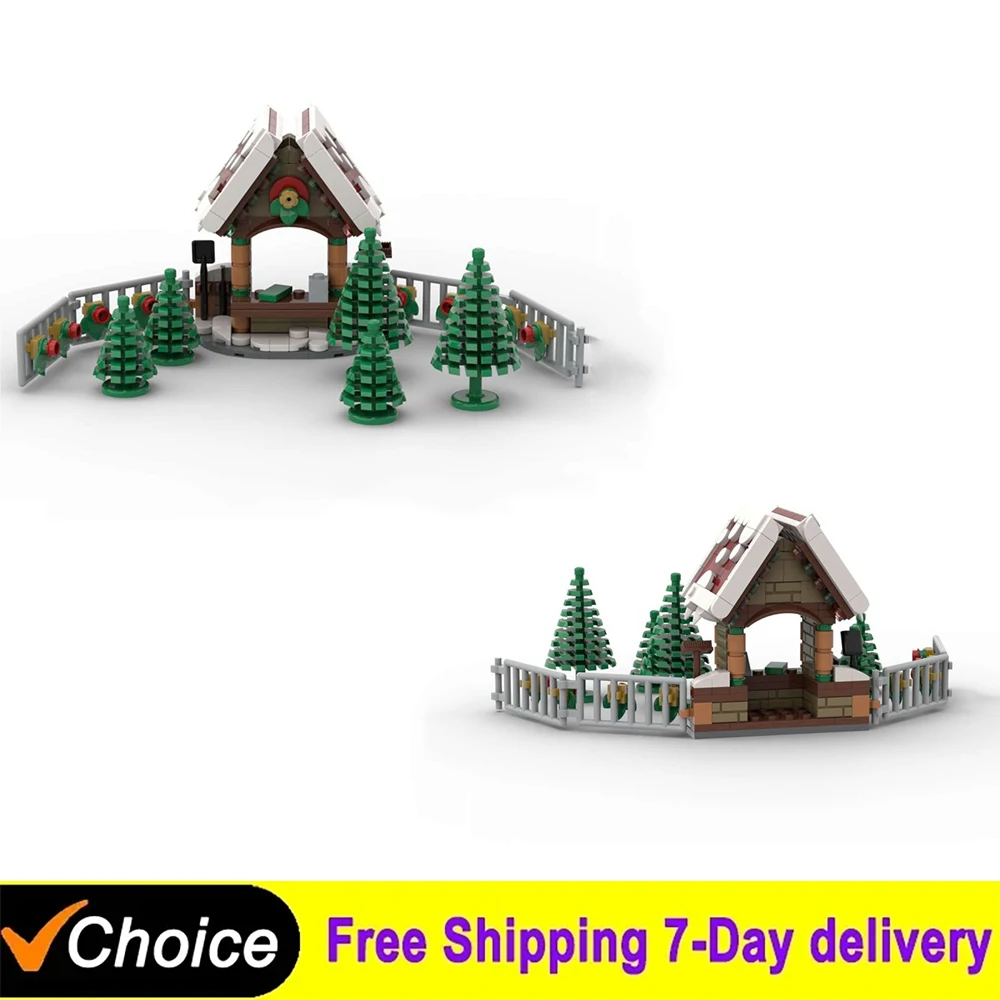 

2025 NEW Year Gifts For Kids MOC Winter Christmas Series Building Blocks Christmas Tree Bricks Toys Architecture Lodge Model