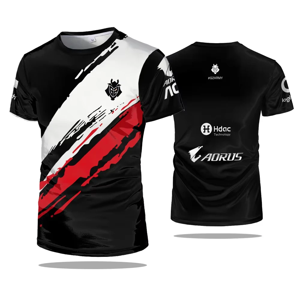 2026 New Motorcycle Esports Style Unisex T-shirt Autumn Winter Gaming Jersey Boys Training Short Sleeve Casual Game Fan Top