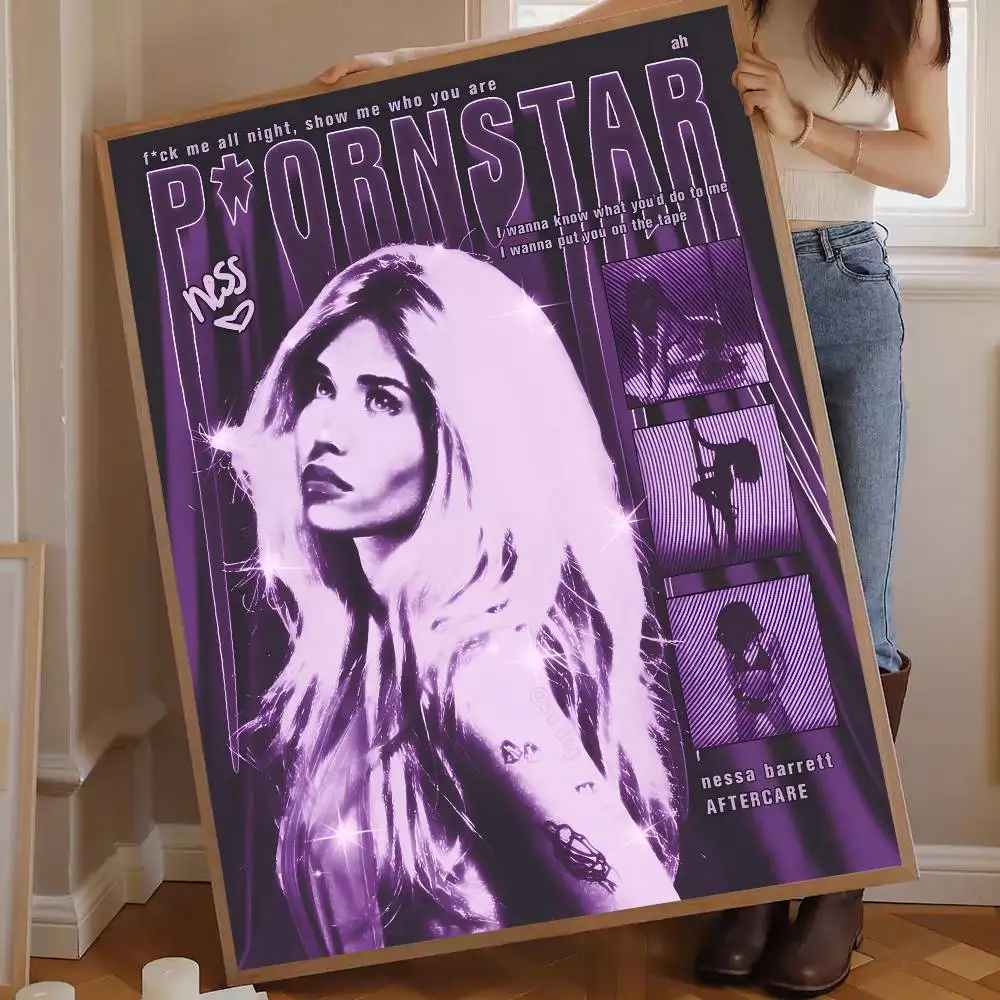 نيسا باريت سينجر أنيمي الملصقات لزجة مقاوم للماء ورقة ملصق مقهى بار Kawaii غرفة ديكور