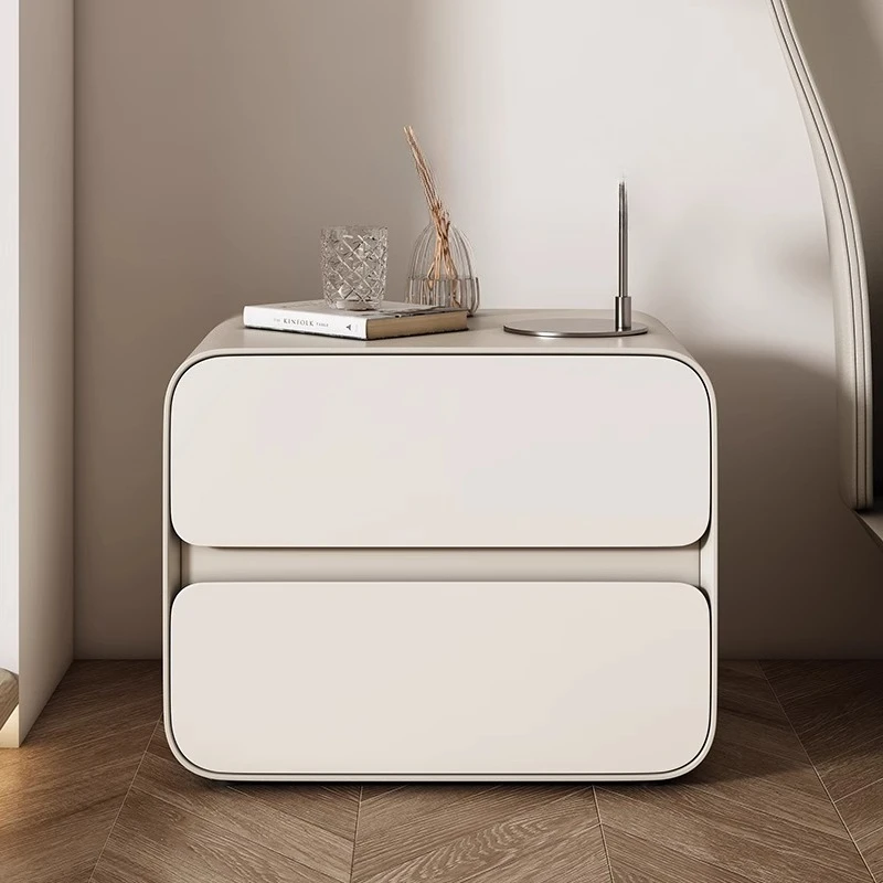 

olid wood paint, Nordic modern simple storage cabinet Internet celebrity bedroom mini small, ultra-narrow bedside table