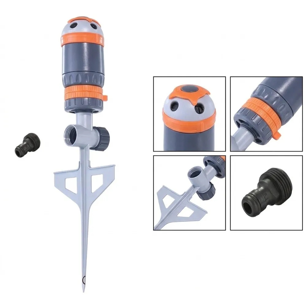 Grey ABS Ground Mounted Sprinkler Adjustable Direction for Efficient Garden Watering 1 Piece 12.5cm x 5.5cm x 35cm