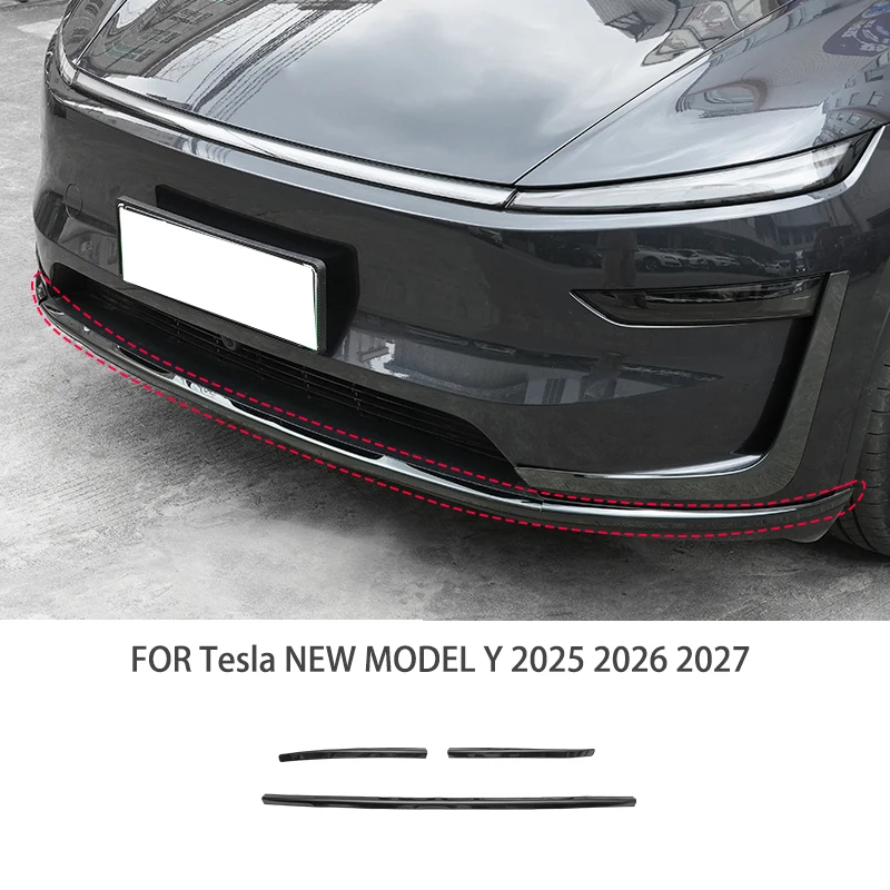 

Car accessories FIT FOR Tesla NEW MODEL Y 2025 2026 2027 stainless steel Front Bumper Lip Cover Protect Molding Strip Trim