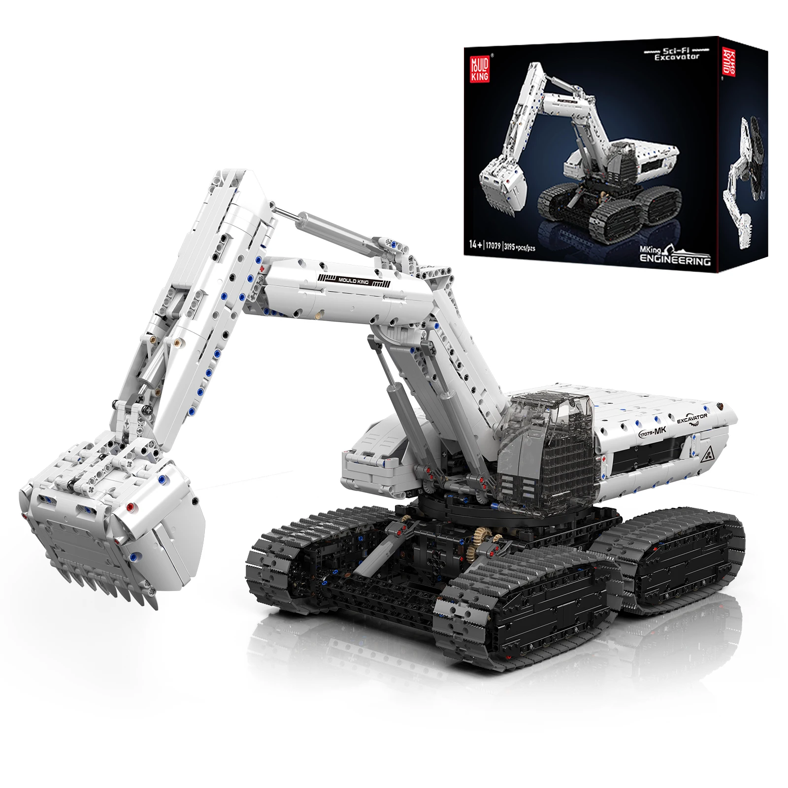 

Mould King 17079 Sci-Fi Excavator Model Kit - 3195pcs DIY Engineering Building Set for Adults