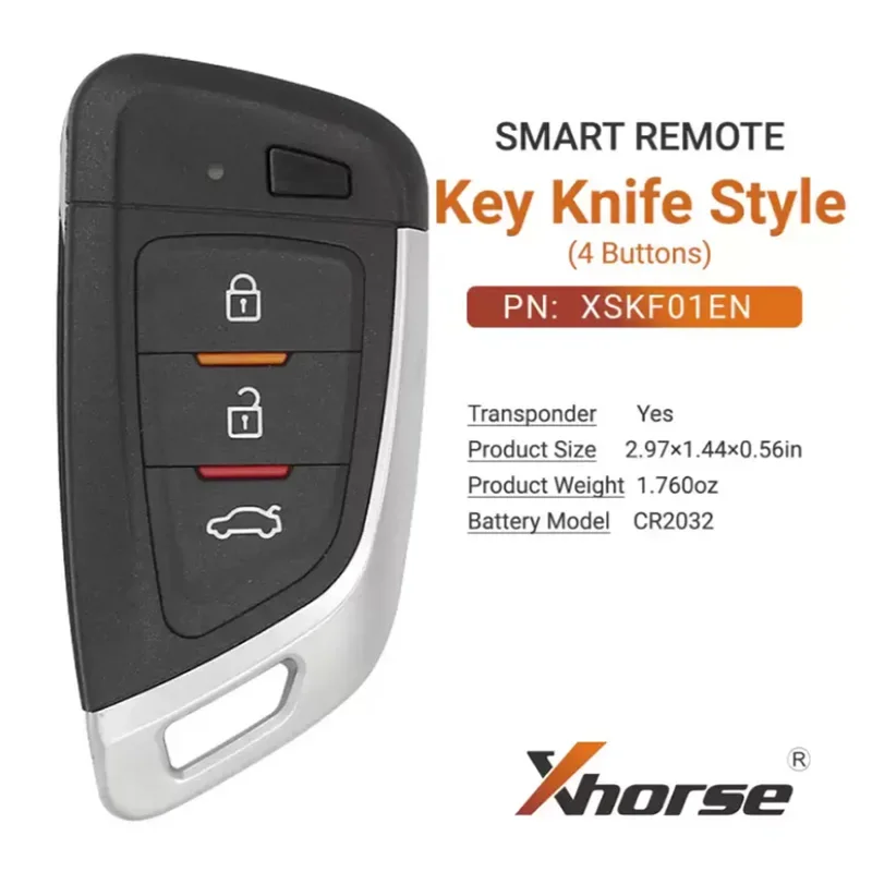 

Xhorse Smart Remote Key Knife Style Keyblank Inside Matte 3 Buttons XSKF01EN