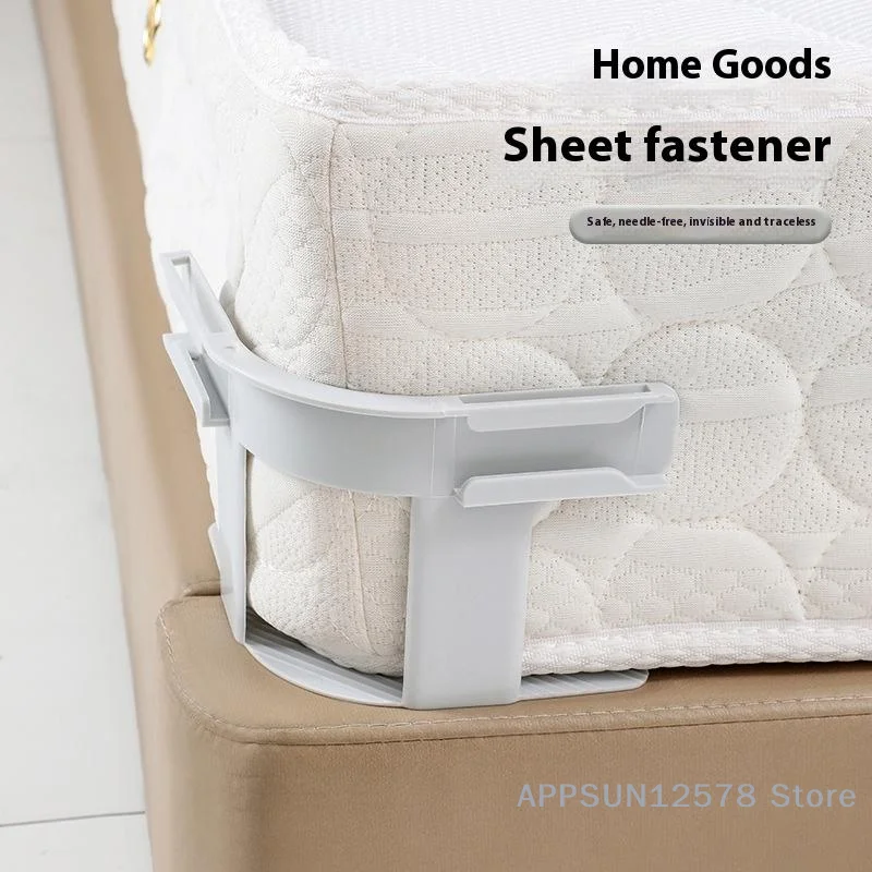 

4pcs Bed Sheet Fixing Clip Bed Cover Fastener Quilt Sheet Straps Holder Clips Invisible Non-slip Fixing Device Bedsheet Grippers