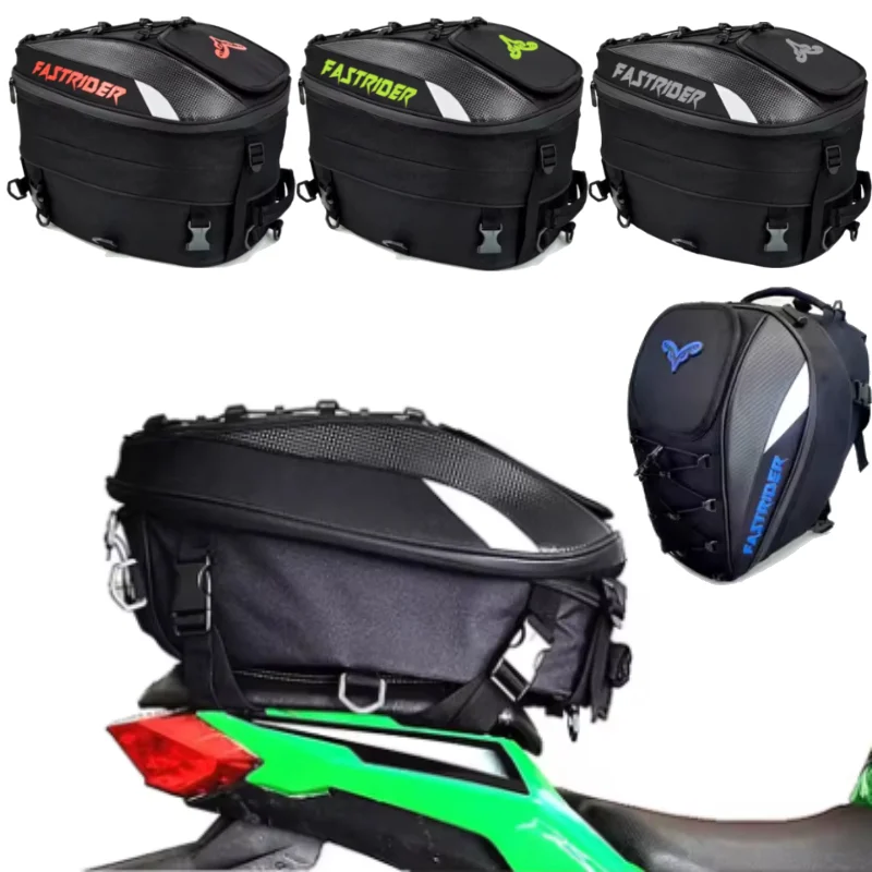 

Motorcycle large capacity helmet bag waterproof tail bag durable and wear-resistant outdoor riding backpack