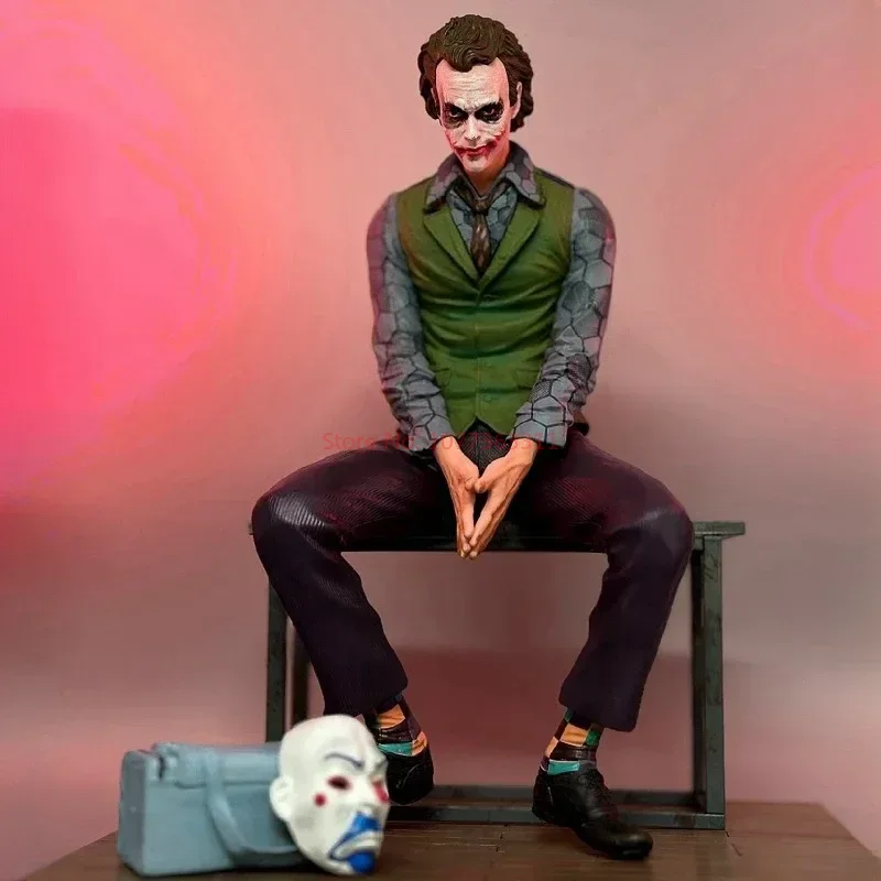 

2024 Hot 30cm Joker Sitting Posture Figure Anime Movie Birds Of Prey Clown Figure Pvc Action Figurine Collection Model Gift Toys