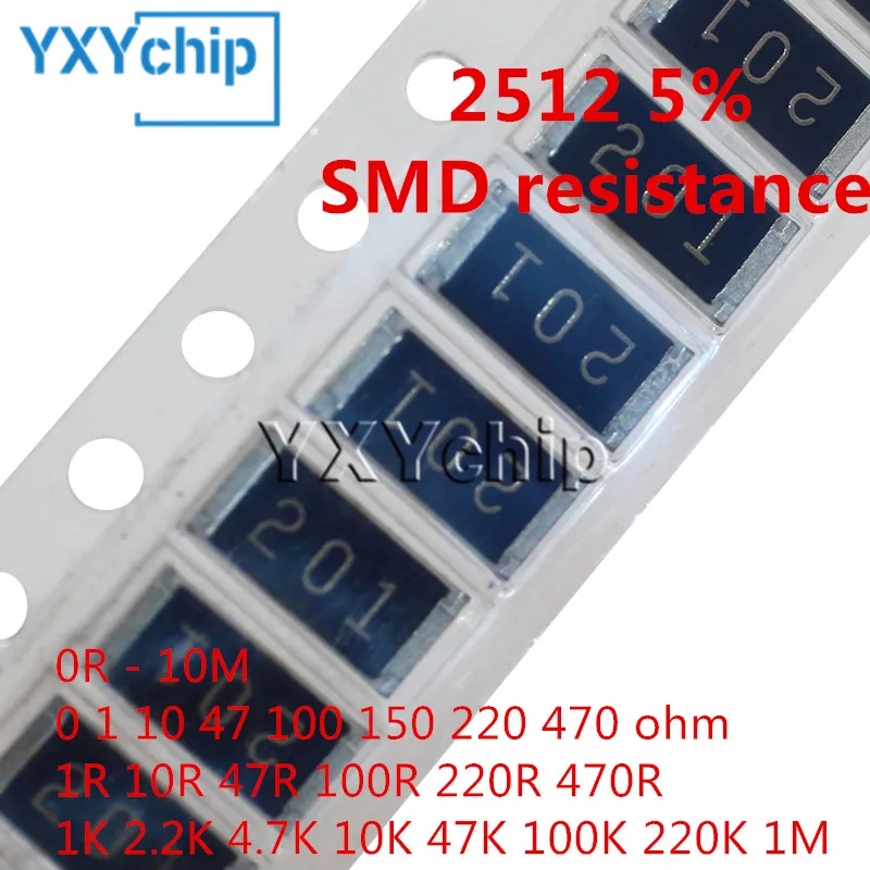 50Pcs 2512 5% 1W Re…
