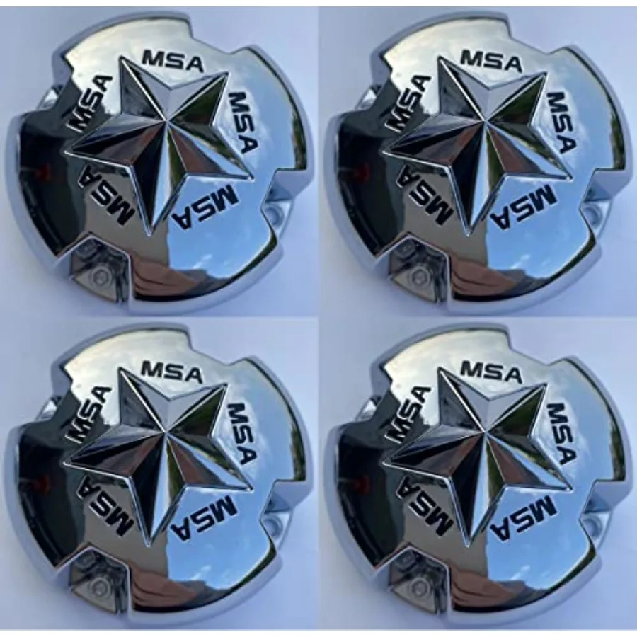 

4PCS Wheel Center Hub Cap 3.25" OD 1.5" H Bolt-On MSA-Cap-B Silver Chrome
