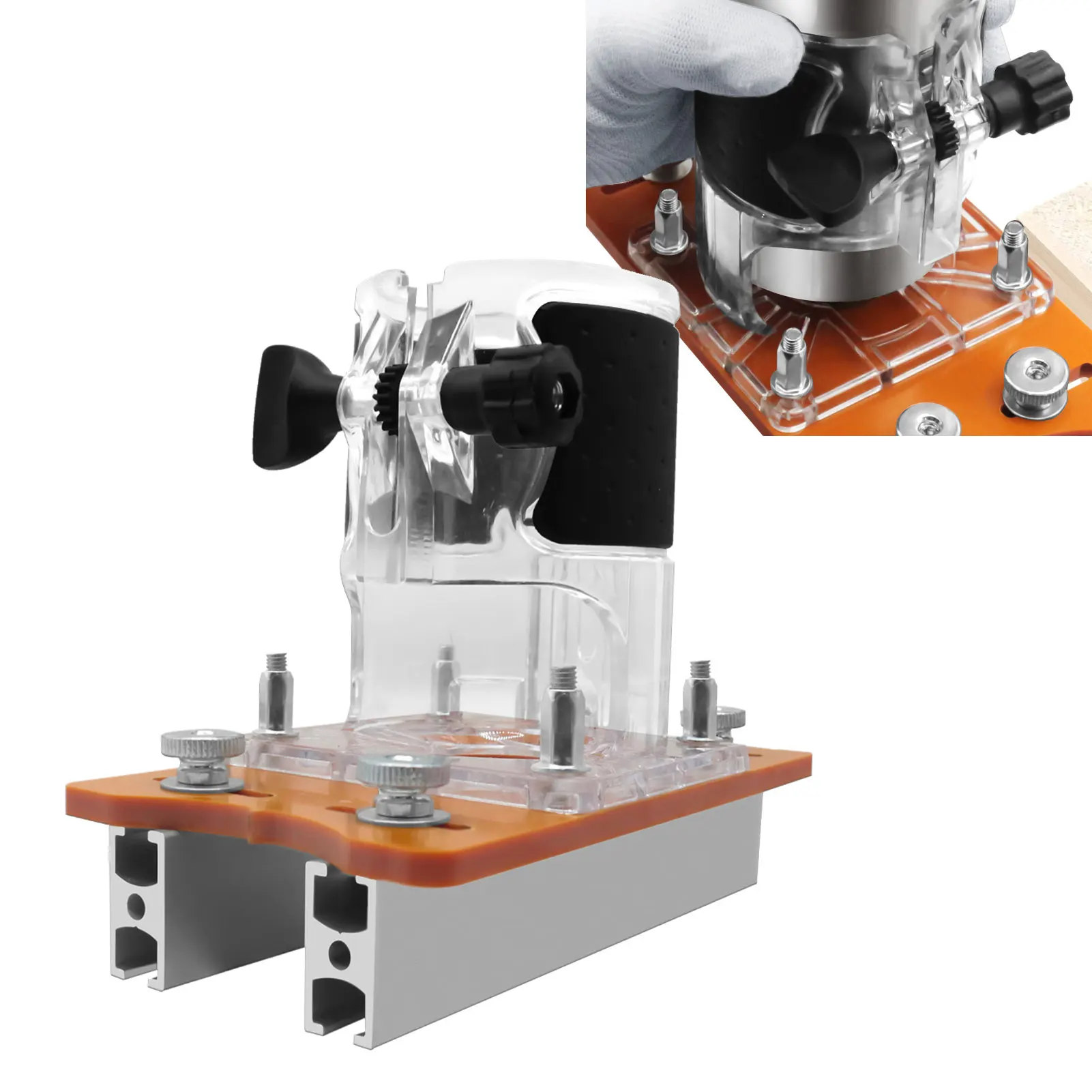 

Wood Router Base Compact Wood Palm Router Base Compact 0-5cm Adaptable Board Thicknesses for Surface Finishing